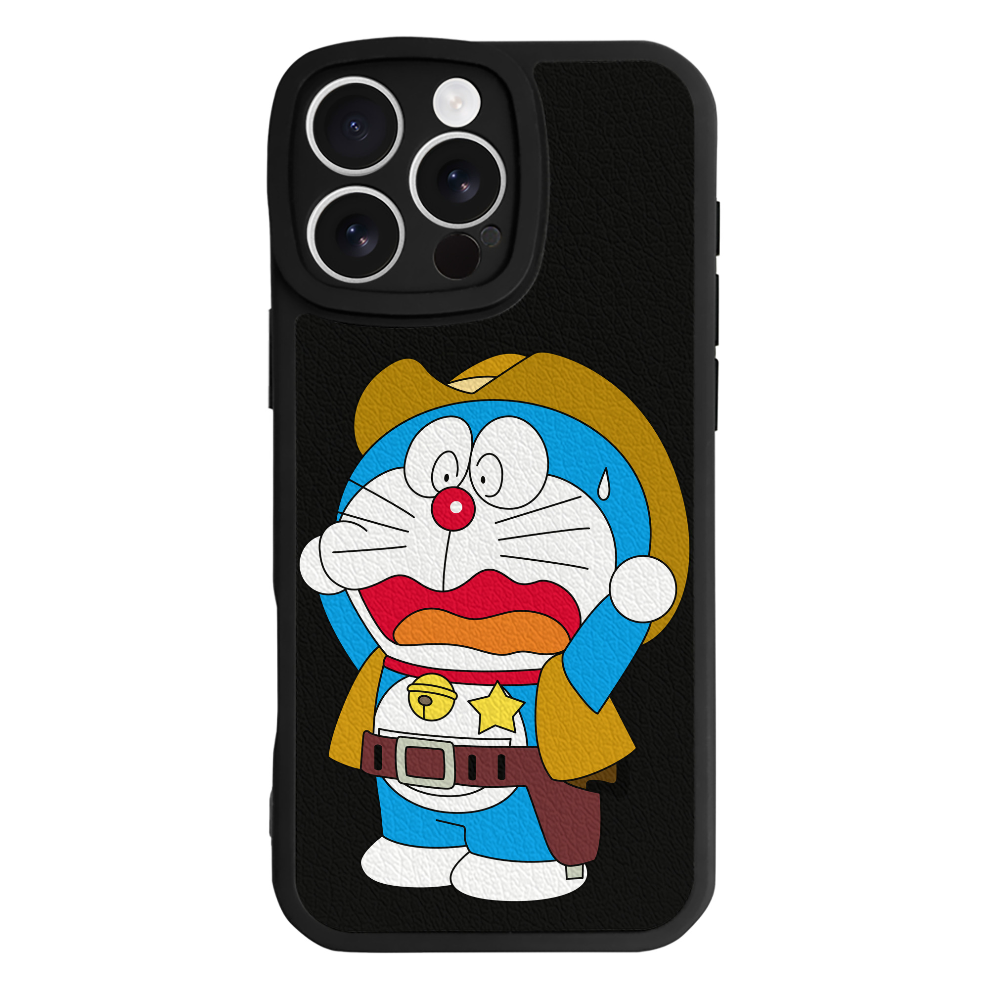 （画像用） ドラえもん Doraemon 【iPhone 16シリーズ対応】シリコンスマホケース（レザー調） 材質：シリコン
